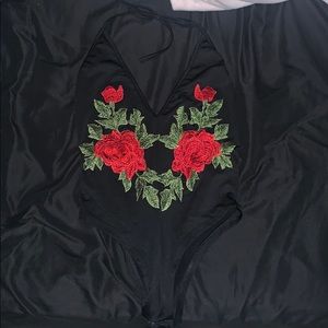 Black rose body suite